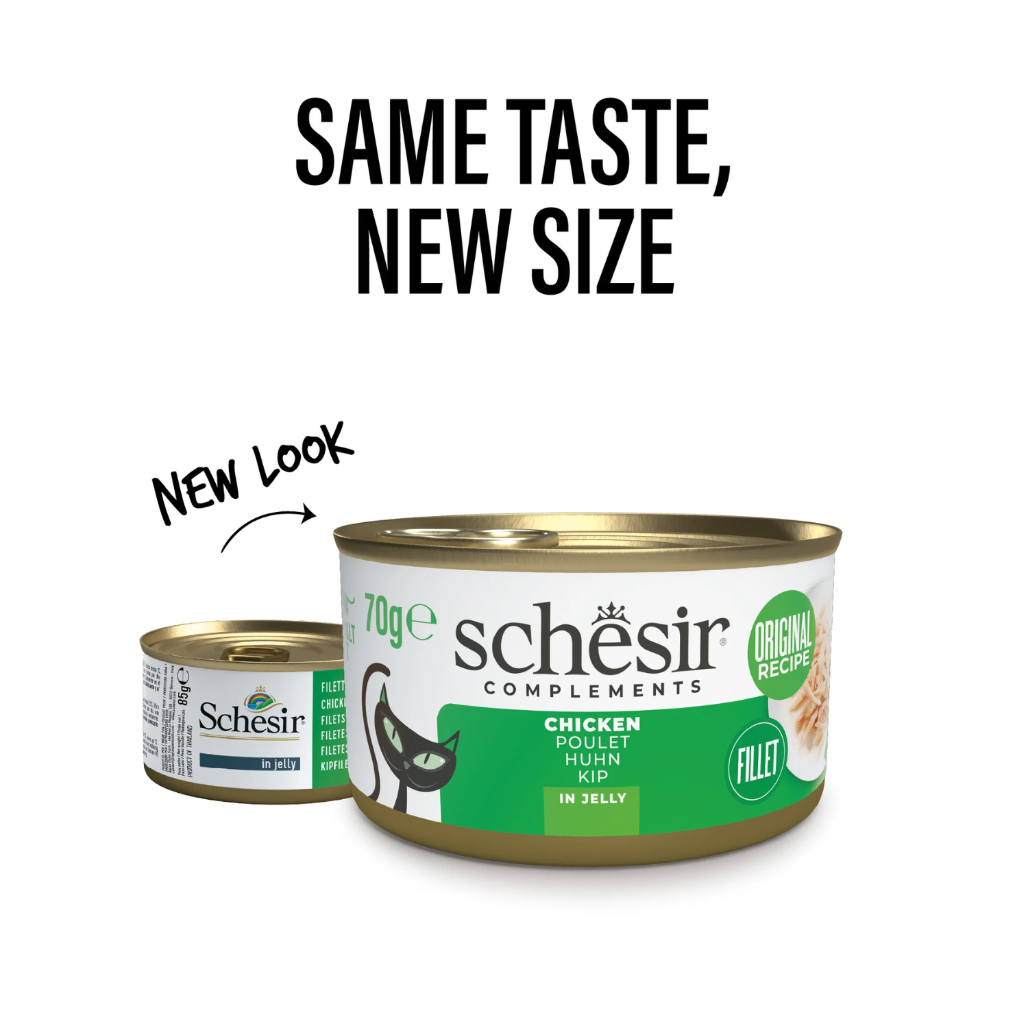 Schesir Complements Cat Wet Food In Jelly Can Chicken 70g